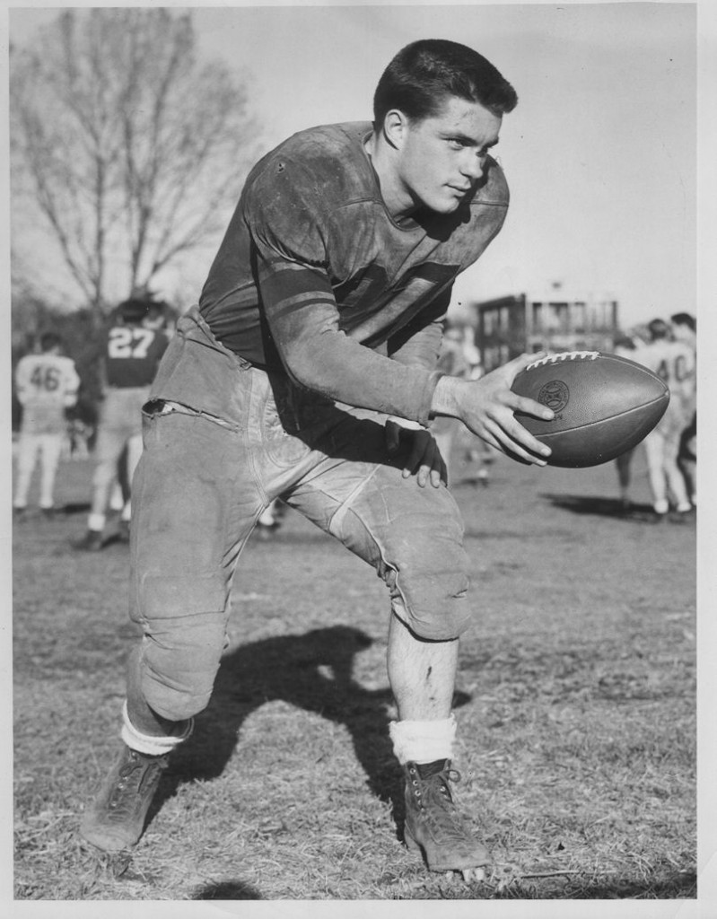 John in football uniform