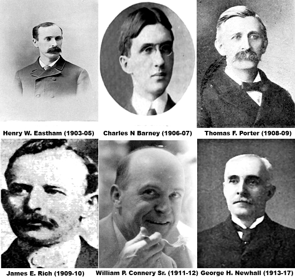 Mayors Eastham, Barney, Porter, Rich, Connery, Newhall