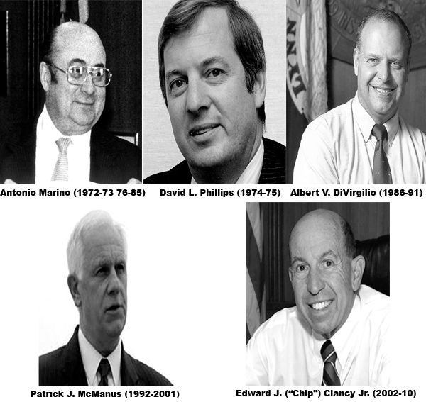 Mayors Marino, Phillips, DiVirgilio, McManus, Clancy